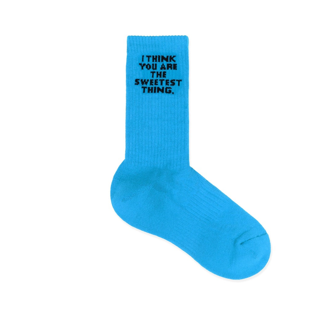 Levents Quote socks/ Blue 100% Cotton Unisex