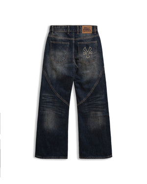Quần Dài Denim Rivets Wide Leg - Local Brand Chính Hãng