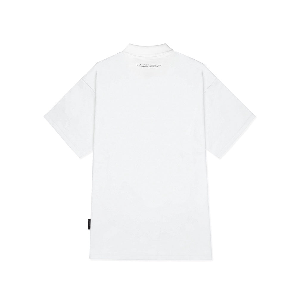 Levents Mini Popular Polo Shirt/ White 100% Cotton Unisex Oversized