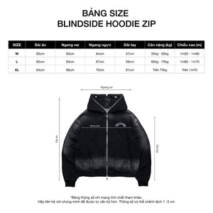 Áo Khoác Blindside Boxy Hoodie Zip - Local Brand Chính Hãng