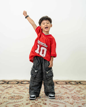 Áo Thun Logo Football Jersey Kids - Red - Local Brand Chính Hãng