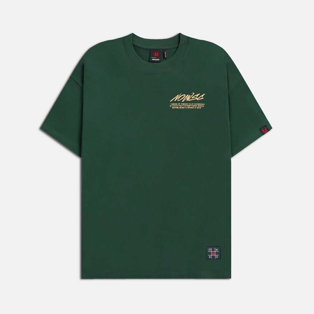Áo thun NEEDS OF WISDOM Nowsaigon Brush Tee - Green - Local Brand Chính Hãng