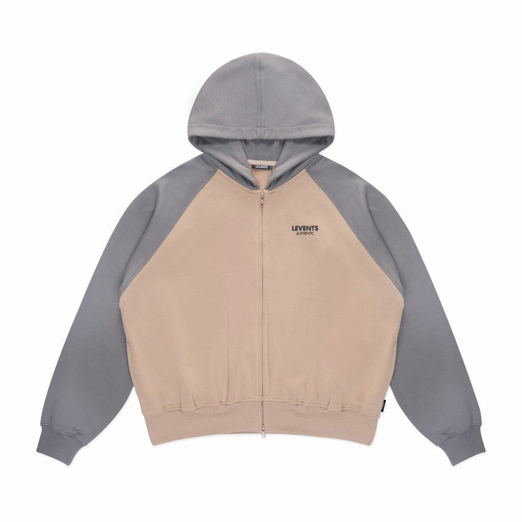 Levents Two-tone Raglan Boxy 2.0 Unisex Crab Leg Fleece Zipper Hoodie