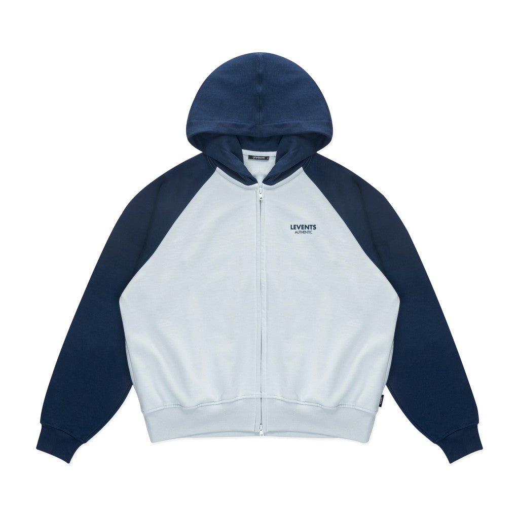 Levents Two-tone Raglan Boxy 2.0 Unisex Crab Leg Fleece Zipper Hoodie