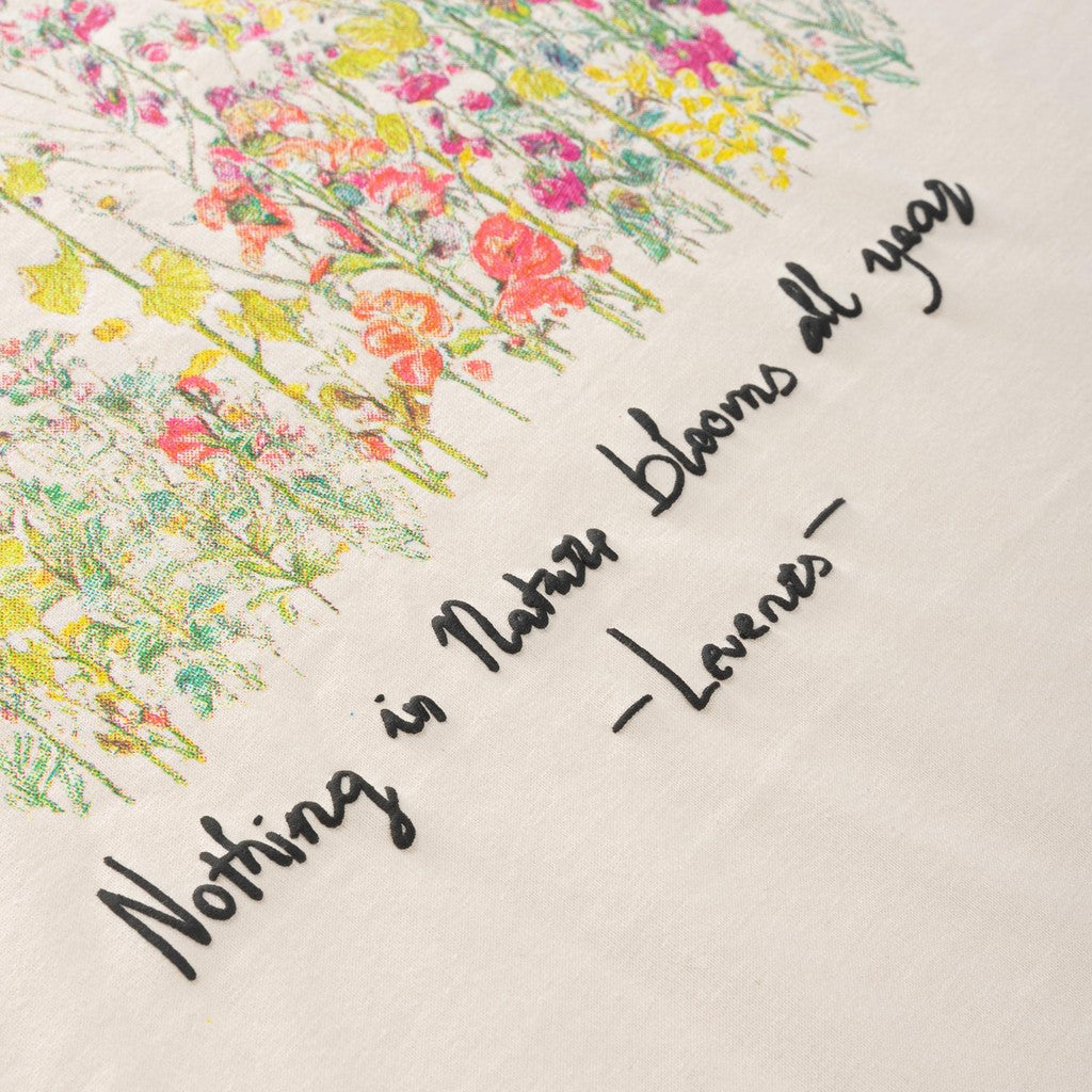 Levents My Garden Semi-Oversize Tee/ Tan 100% Cotton T-shirt Unisex