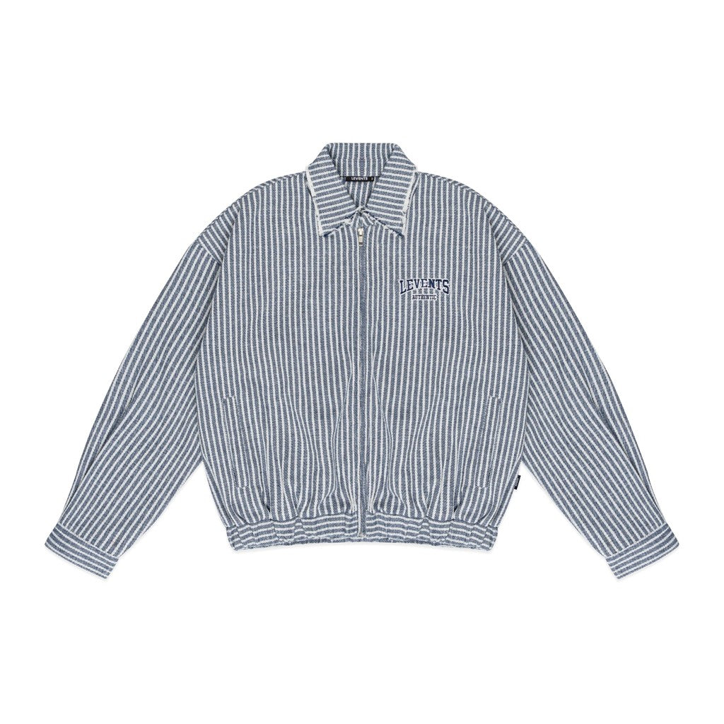 Levents Striped Boxy Khaki Jacket Unisex Sturdy Poly Cotton Blend