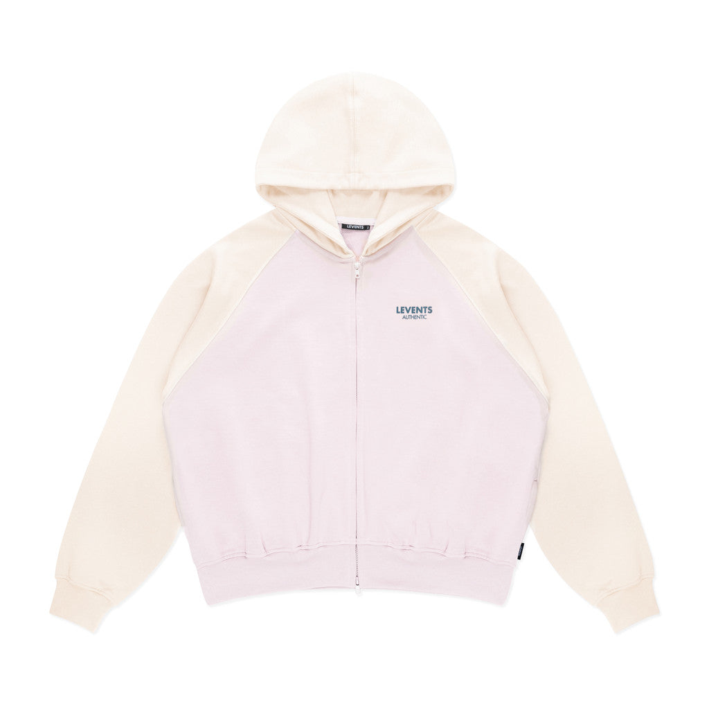 Levents Two-tone Raglan Boxy 2.0 Unisex Crab Leg Fleece Zipper Hoodie