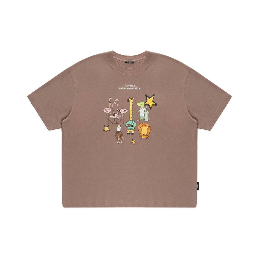 Levents My Animals Semi-Oversized Tee 100% Cotton T-shirt Unisex