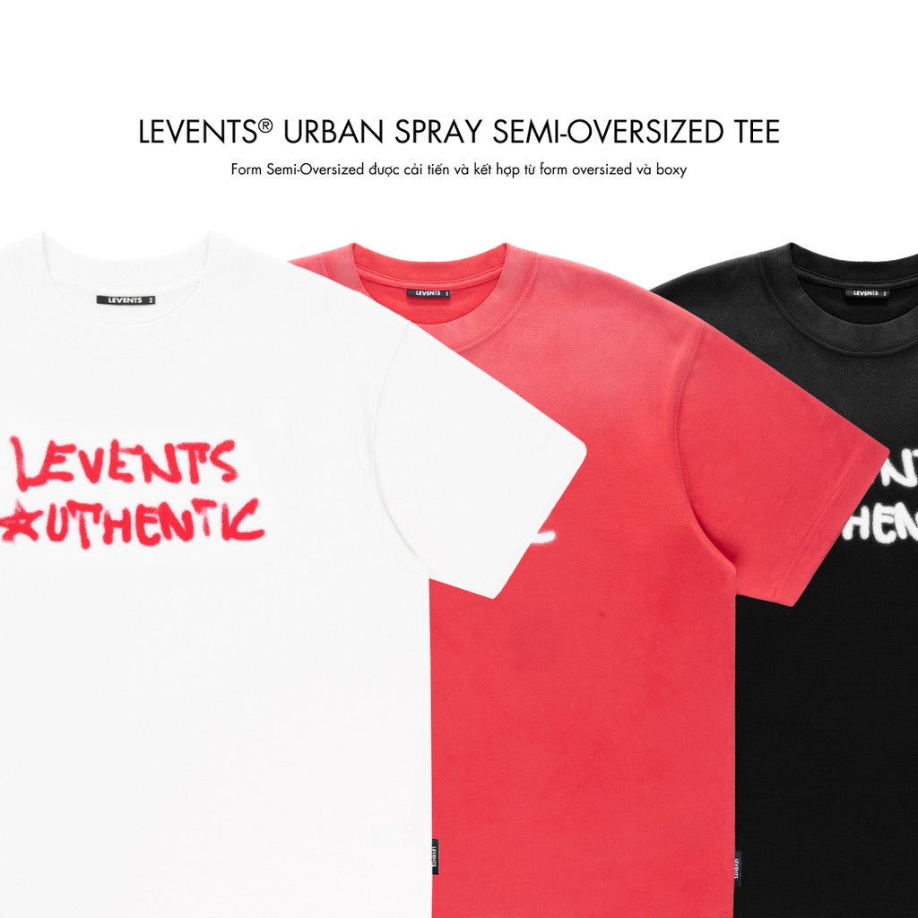 Levents Urban Spray Semi-Oversized Tee 100% Cotton T-shirt Unisex