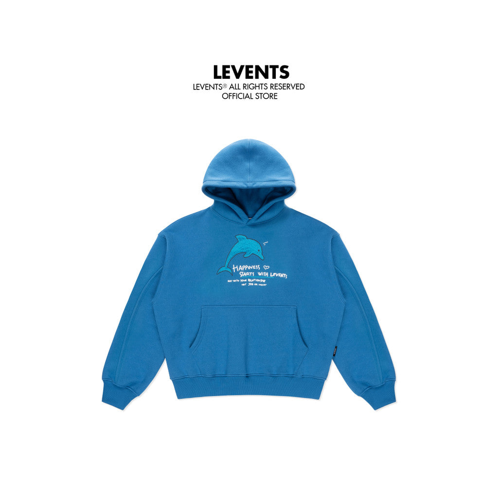 Boxy 2.0 Levents Dolphin Unisex Cotton Fleece Hoodie
