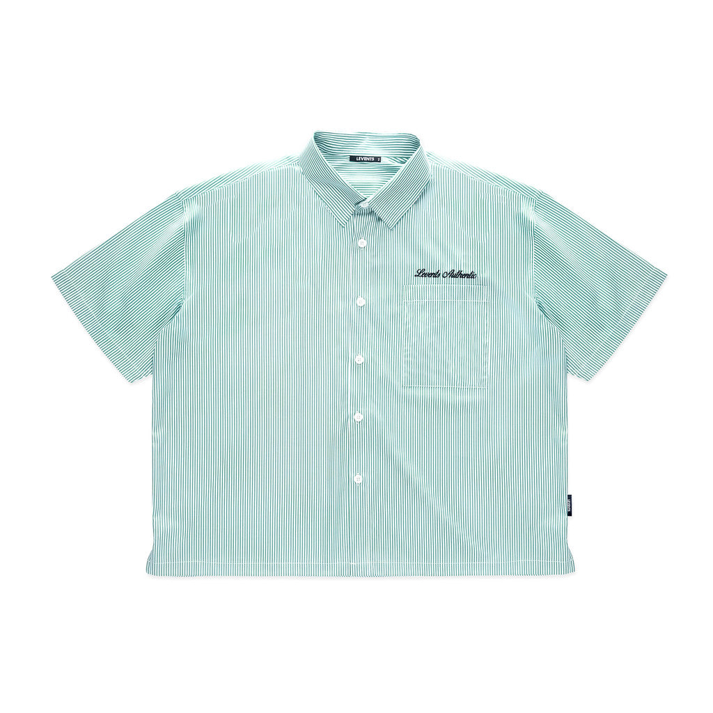 Levents Authentic Striped Boxy Shirt Unisex Poplin