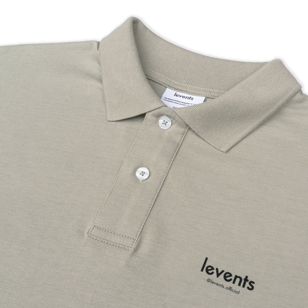 Longsleeve Levents Pepper Salt/ Gray 100% Cotton Unisex Oversized Polo Shirt