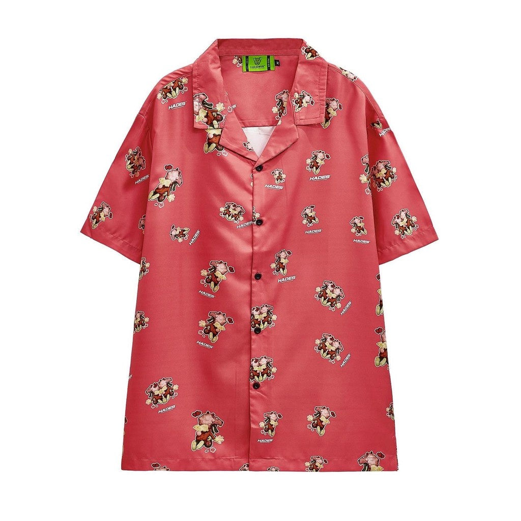 Unisex CUPID Short Sleeve Shirt Genuine HADES Brand Silk Fabric