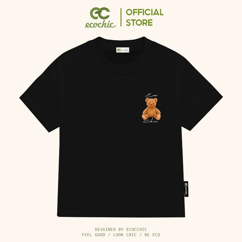 Baby Tee T-shirt ECOCHIC SIMPLE TED Local Brand Genuine Unisex Slim Fit Premium Cotton 100% F906