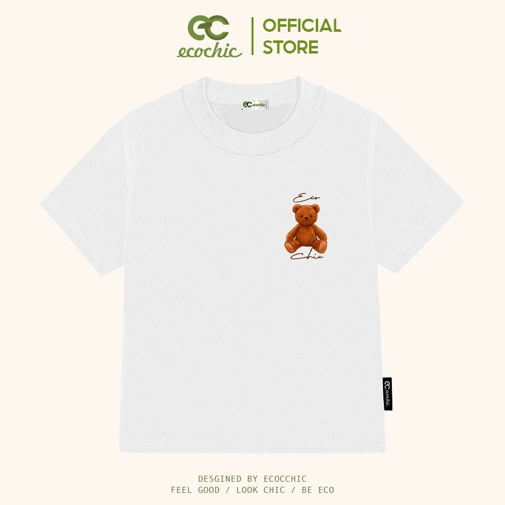 Baby Tee T-shirt ECOCHIC SIMPLE TED Local Brand Genuine Unisex Slim Fit Premium Cotton 100% F906