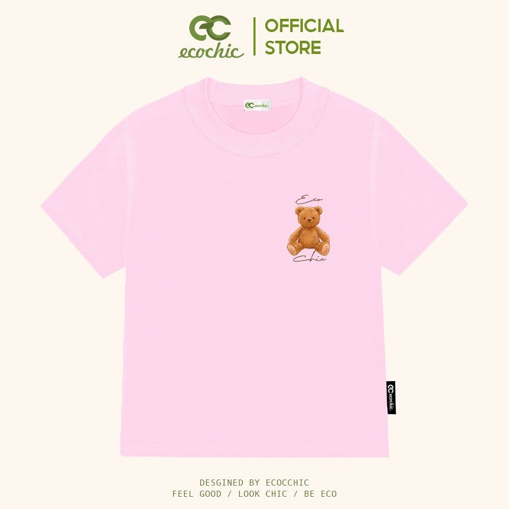 Baby Tee T-shirt ECOCHIC SIMPLE TED Local Brand Genuine Unisex Slim Fit Premium Cotton 100% F906