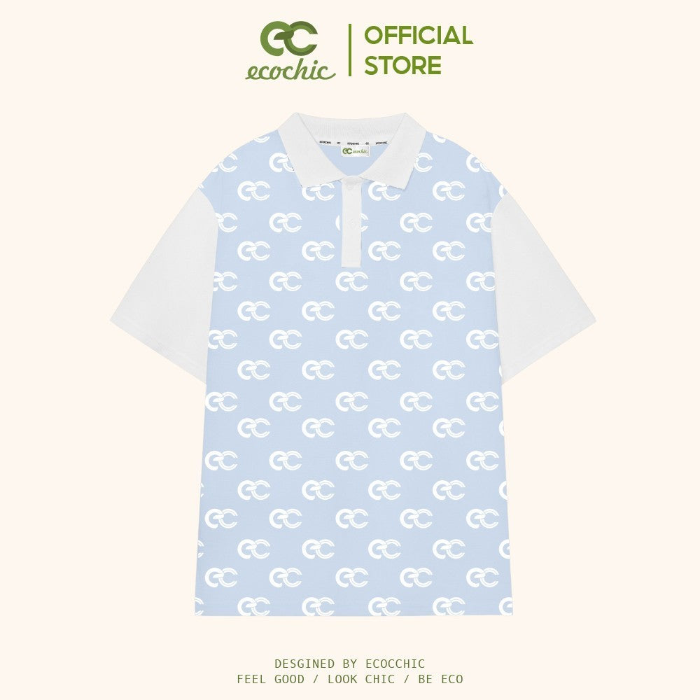 ECOCHIC EC MONOGRAM ESSENTIALS Polo Shirt Local Brand Genuine Unisex Men and Women Premium Cotton 100% B017