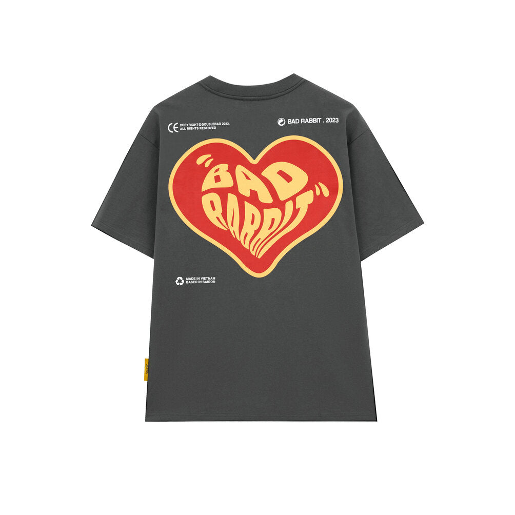 UNISEX T-SHIRT - RABBIT HEART TEE - GENUINE LOCAL BRAND - BAD RABBIT CLUB