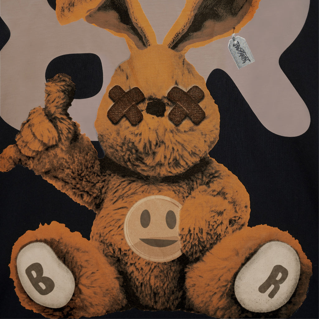 Unisex Bad Rabbit T-shirt - Black Rabbit Player Rabbit Tee - Genuine Local Brand