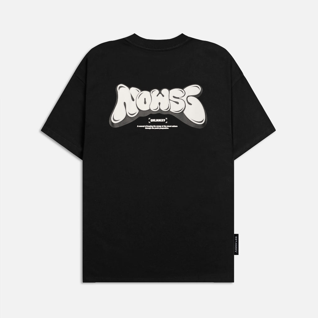Áo thun NEEDS OF WISDOM Puff Bubble Tee - Black - Local Brand Chính Hãng