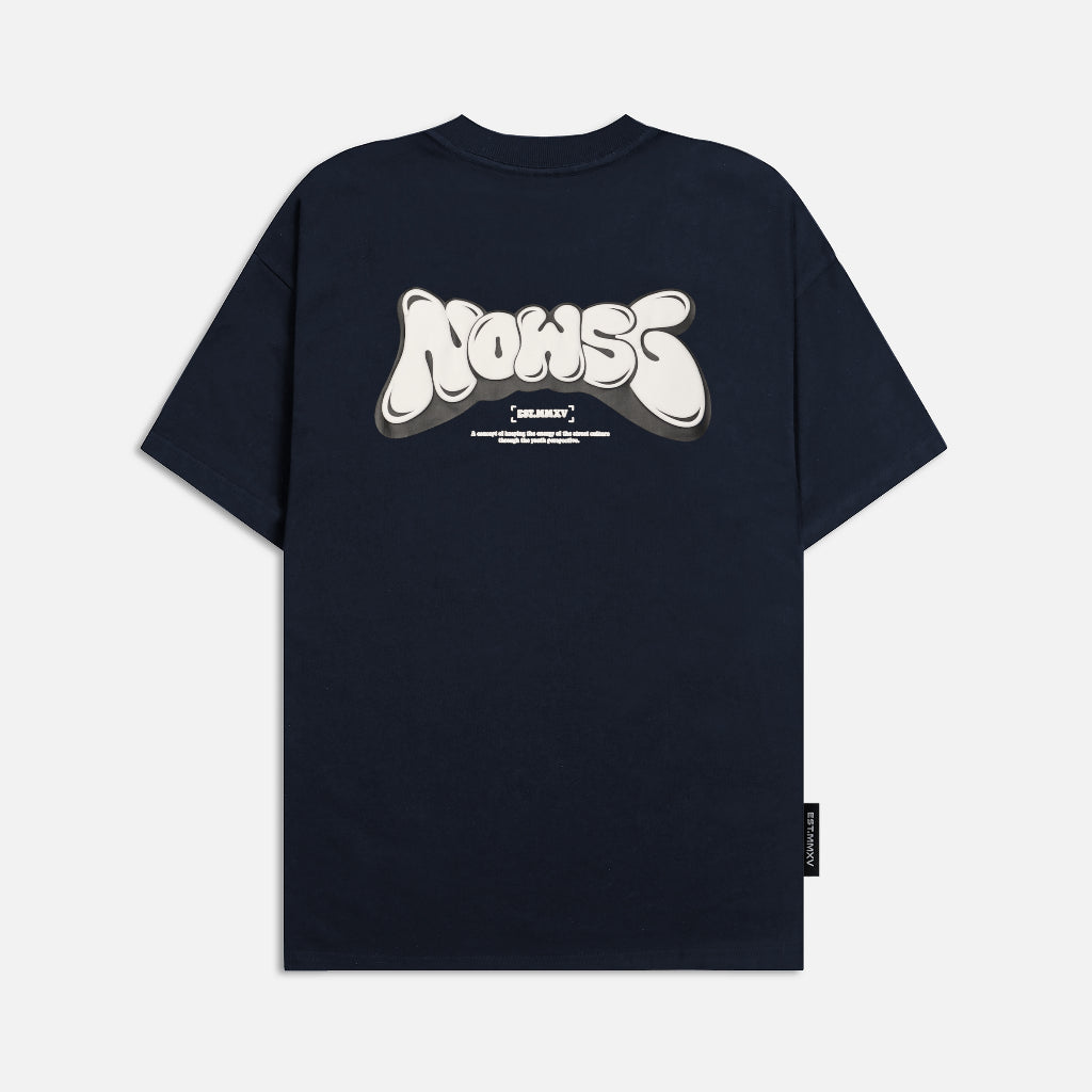 Áo thun NEEDS OF WISDOM Puff Bubble Tee - Navy - Local Brand Chính Hãng