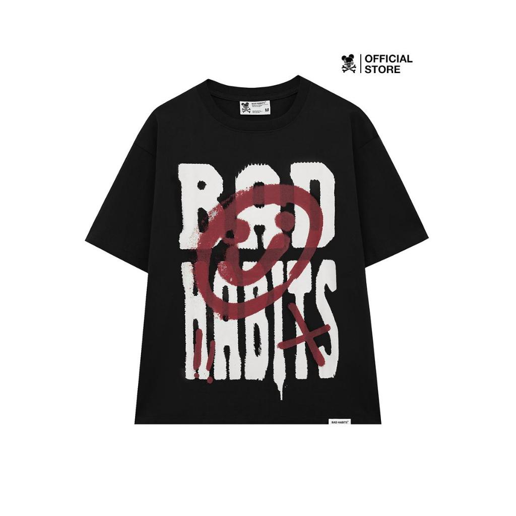 Unisex T-shirt BAD HABITS SMILEY TEE 100% Cotton - Genuine Local Brand