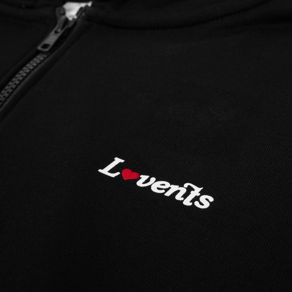 Zipper Boxy Levents Love/ Black Unisex Crab Leg Fleece Hoodie