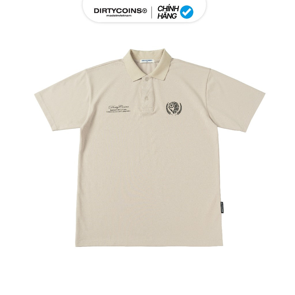 Áo Thun DirtyCoins Academy Regular Polo - Cream