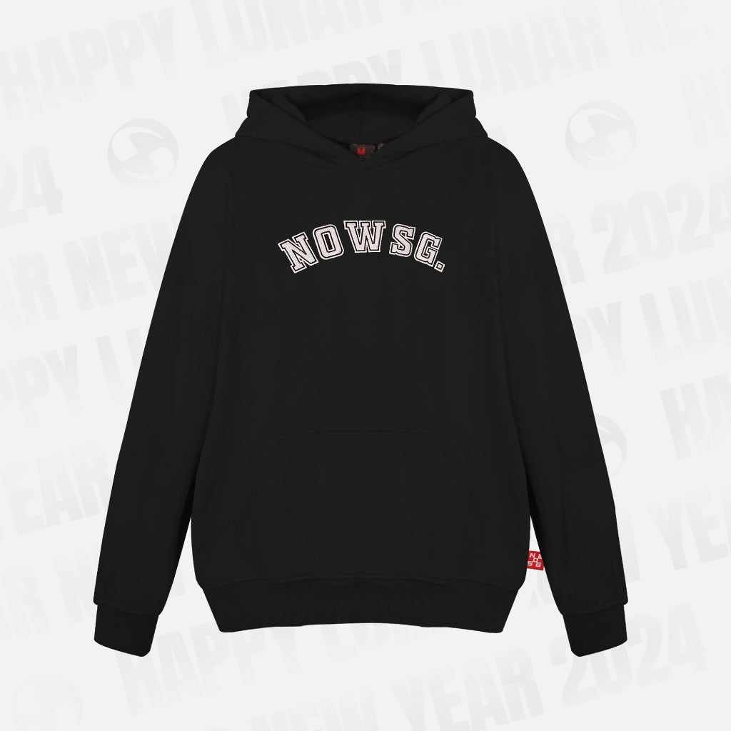 Áo khoác nỉ NEEDS OF WISDOM Pullover University Hoodie - Black - Local Brand Chính Hãng