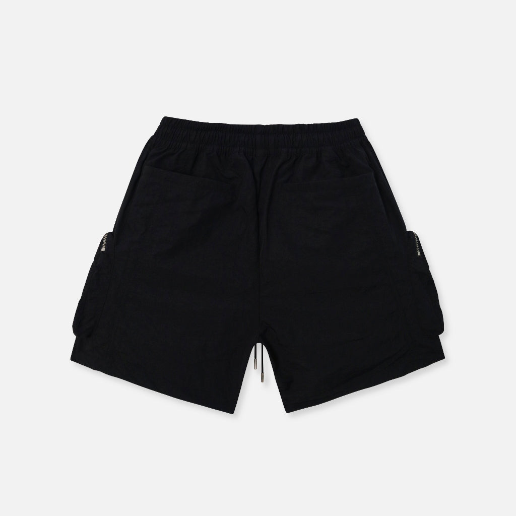 Quần Shorts NEEDS OF WISDOM Cargo Nylon Shorts - Black - Local Brand Chính Hãng
