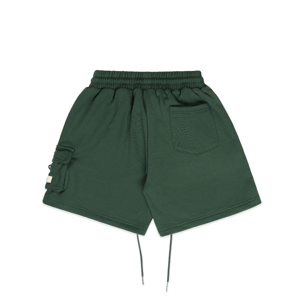 Levents Cargo ShortPants/ Dark Green Thick Fleece Unisex Short