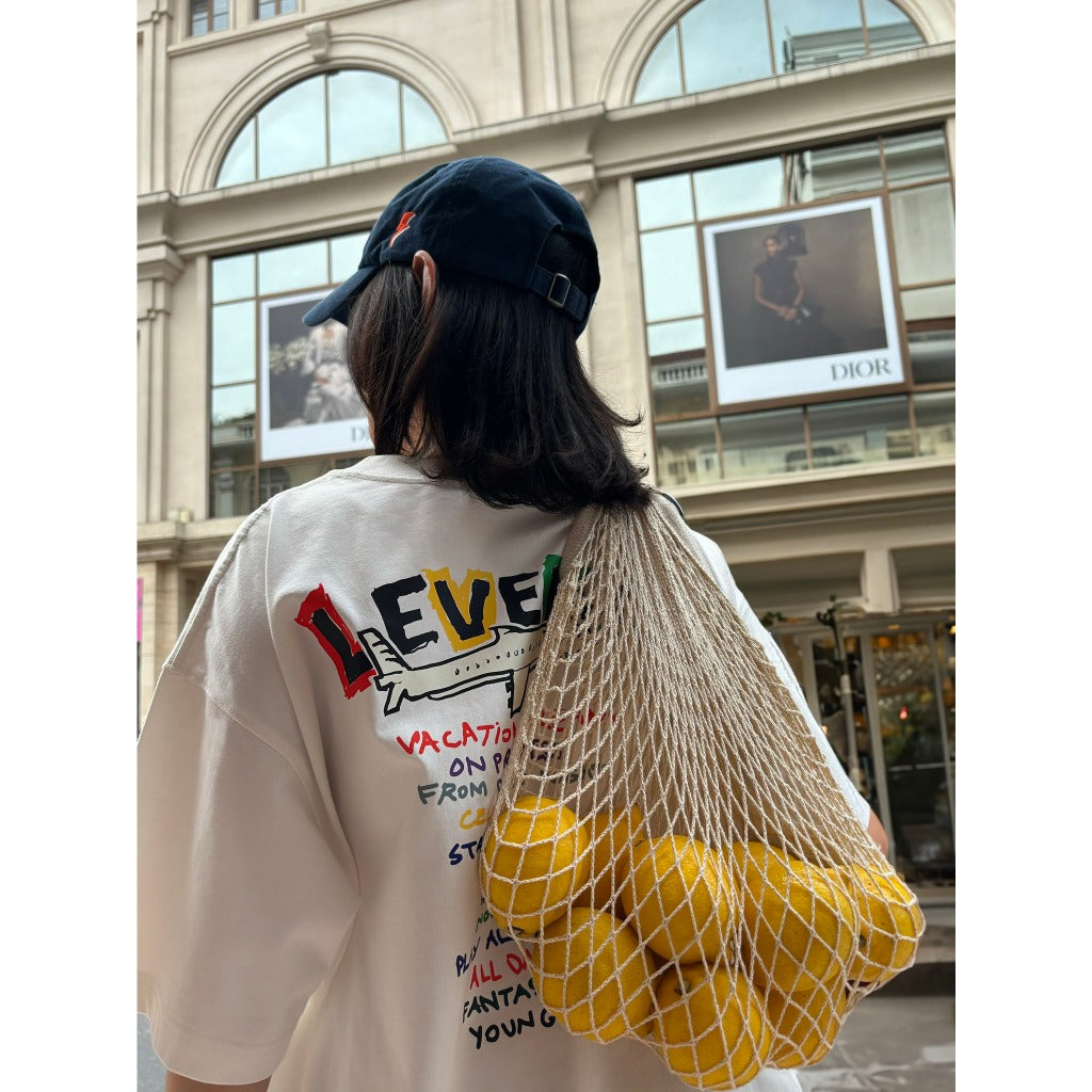 Levents Airplane Tee 100% Cotton Unisex Oversized T-shirt