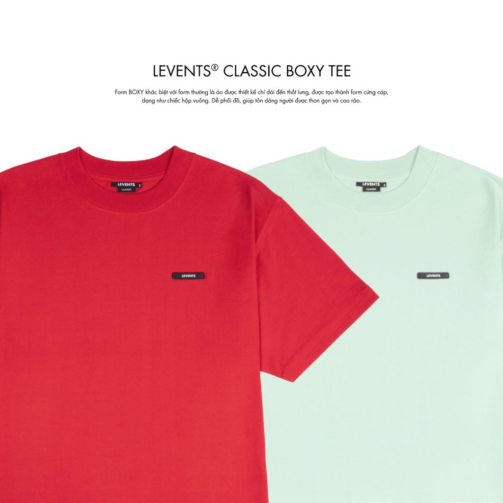 Boxy Levents Classic Tee 100% Cotton Unisex T-shirt