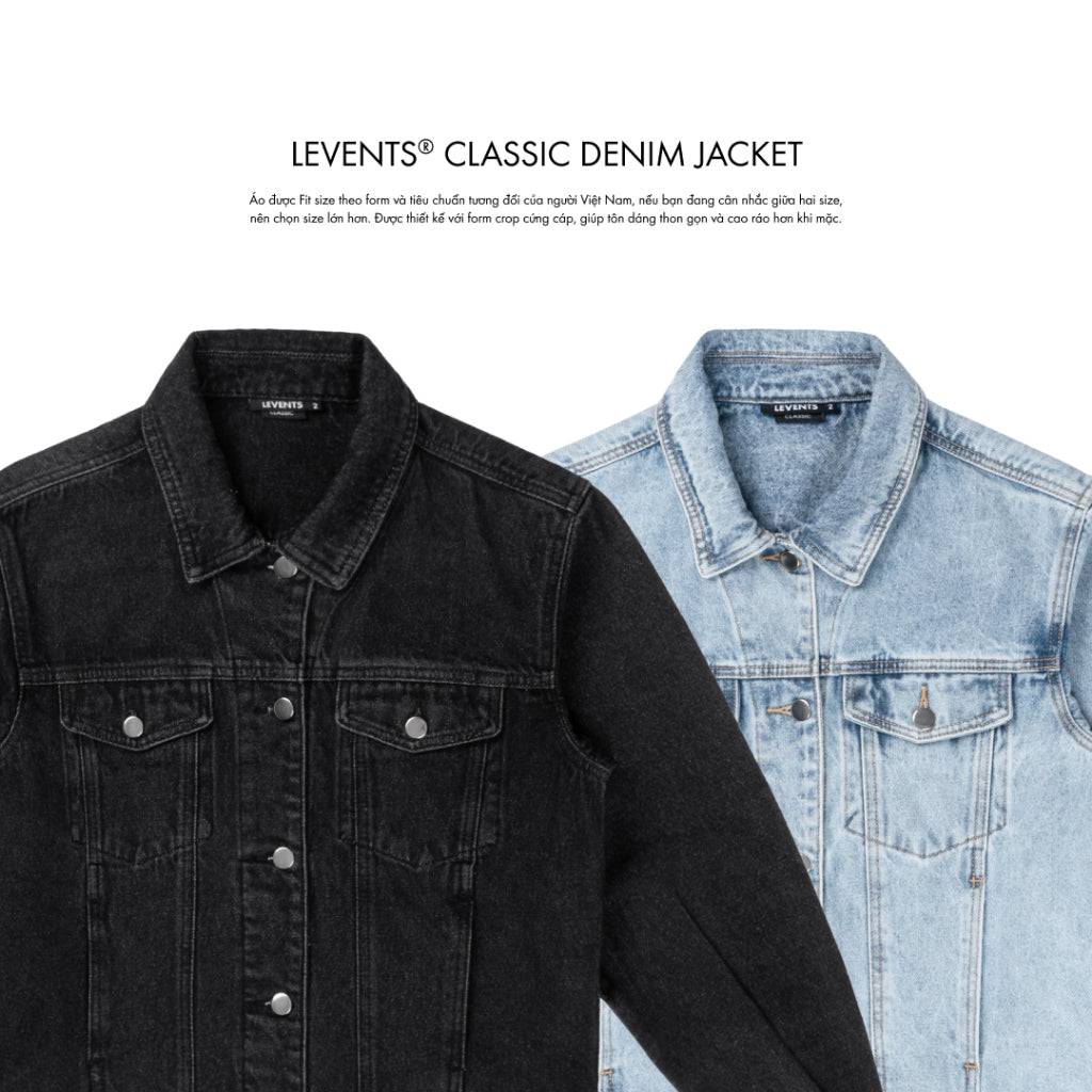 Levents Classic Denim Jacket Unisex Crop Denim