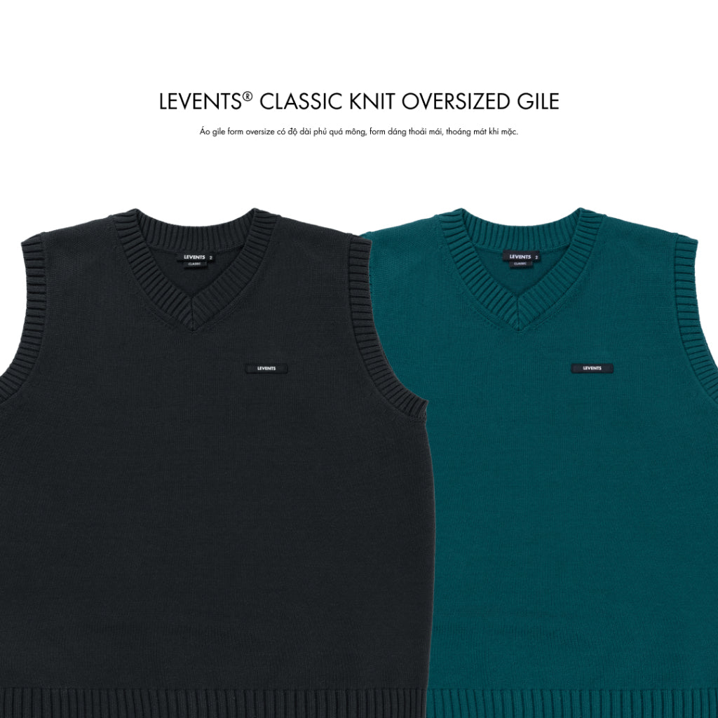 Levents Classic Knit Unisex Oversized Wool Vest
