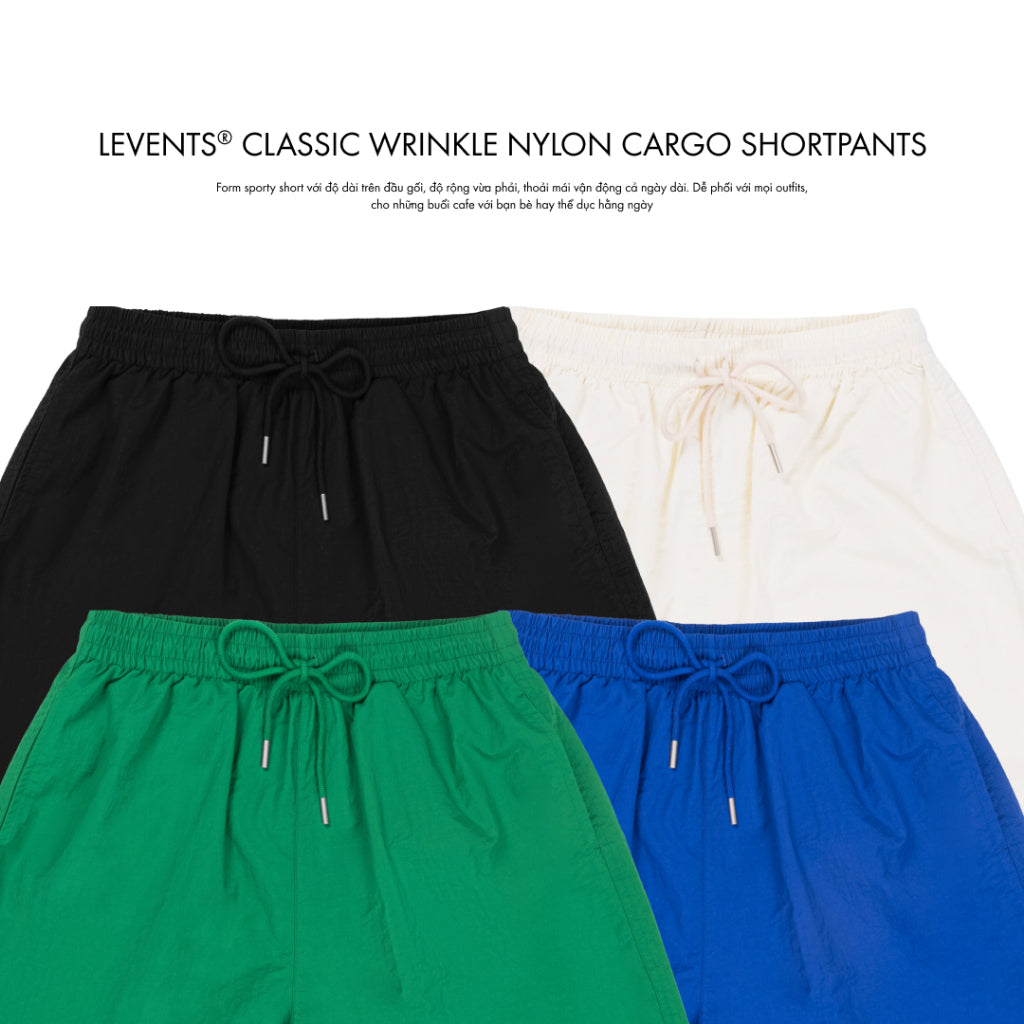 Levents Classic Wrinkle Cargo Nylon Shortpants Unisex Short