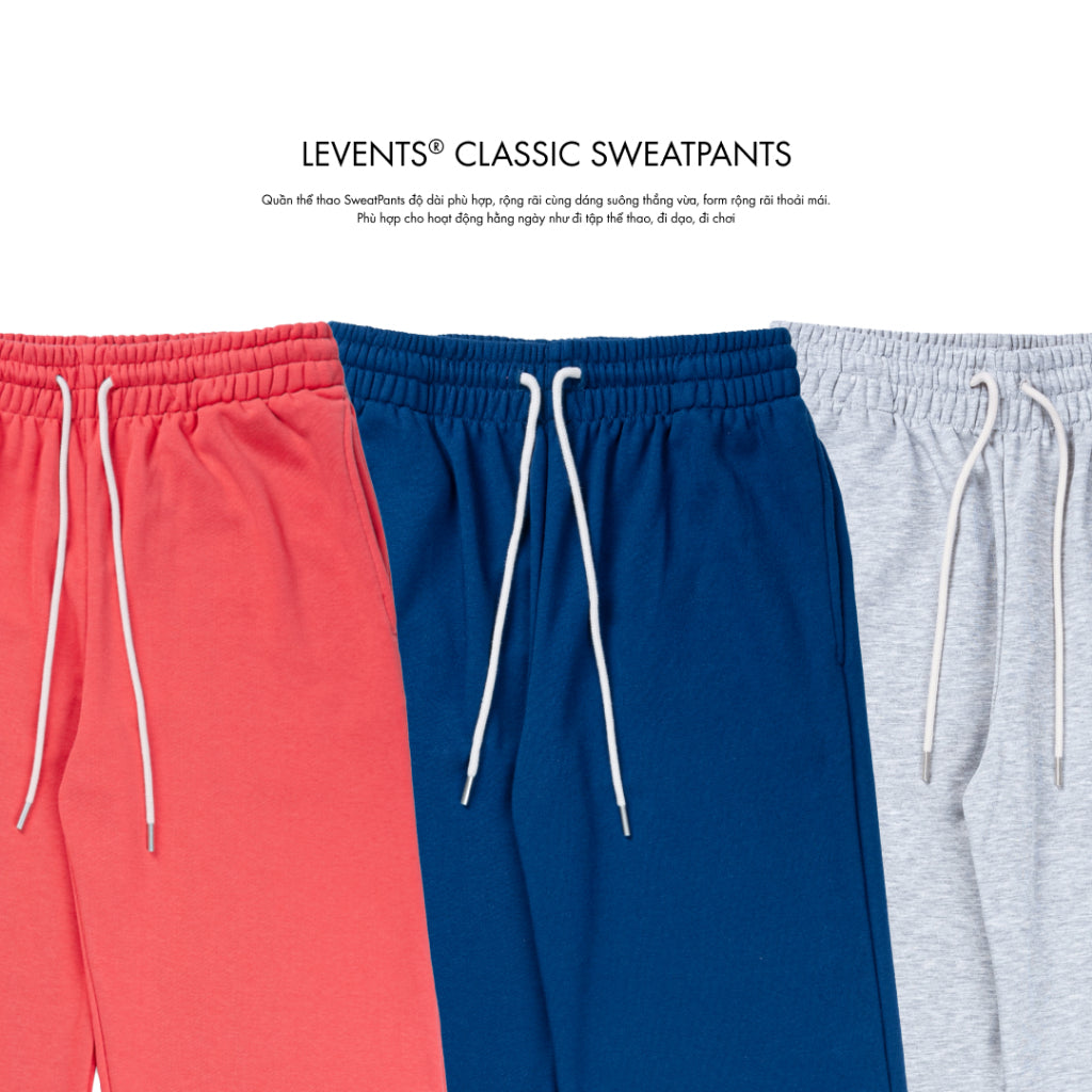 Levents Classic Sweatpants Thick Fleece Unisex Straight Fit