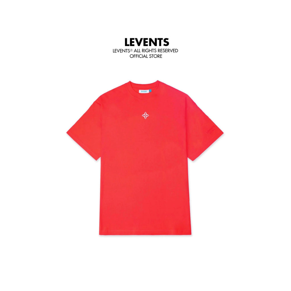 Levents XL Logo Red/White Tee 100% Cotton Unisex Oversized T-shirt