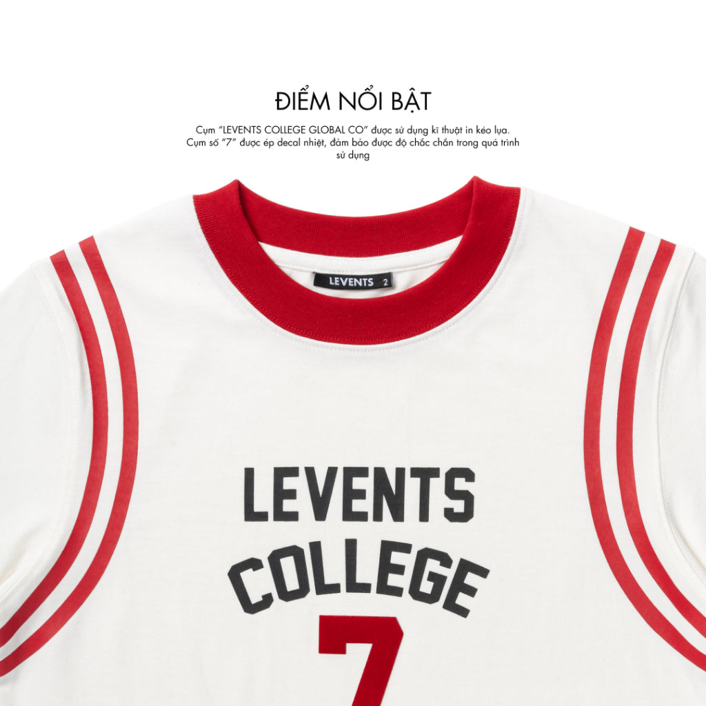 Regular Levents College Global Tee/ White Tee 100% Cotton Girl T-shirt