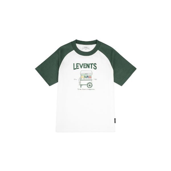 Regular Levents Flower Cart Raglan Tee 100% Cotton Unisex T-shirt