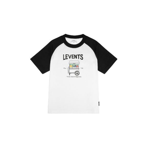 Regular Levents Flower Cart Raglan Tee 100% Cotton Unisex T-shirt