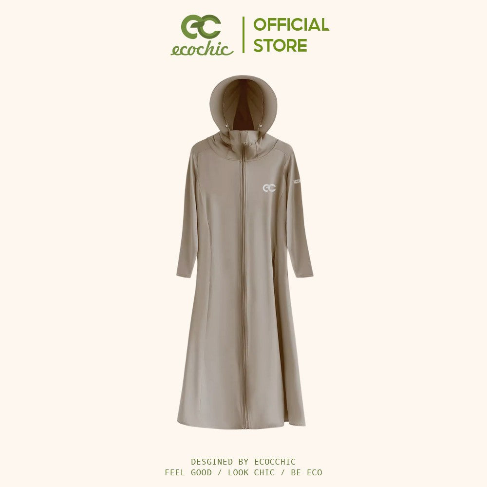 ECOCHIC Women's Full Body Sun Protection Shirt High Quality Super Light Material Anti-UV UPF50+ Stretchy Cool B042 F977