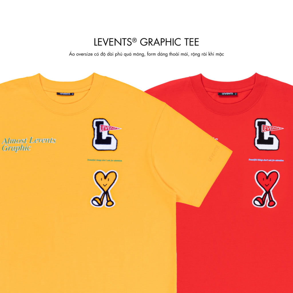 Levents Graphic Tee 100% Cotton Unisex Oversized T-shirt