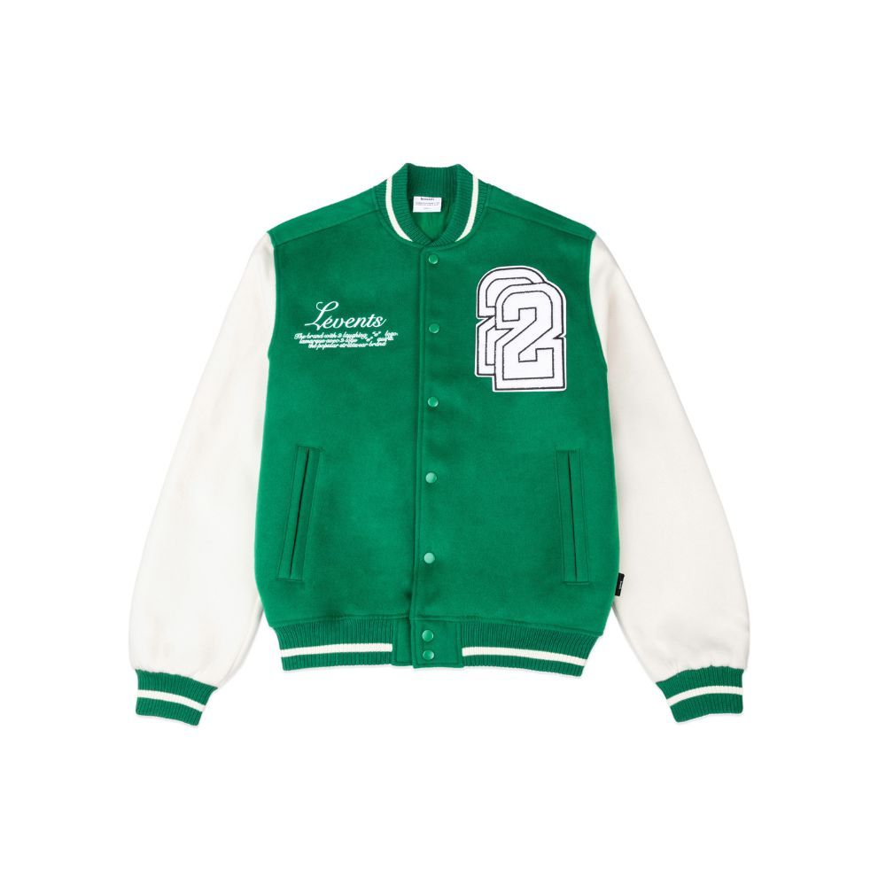 Levents Punch Unisex Oversized Fleece Crab Leg Varsity Jacket