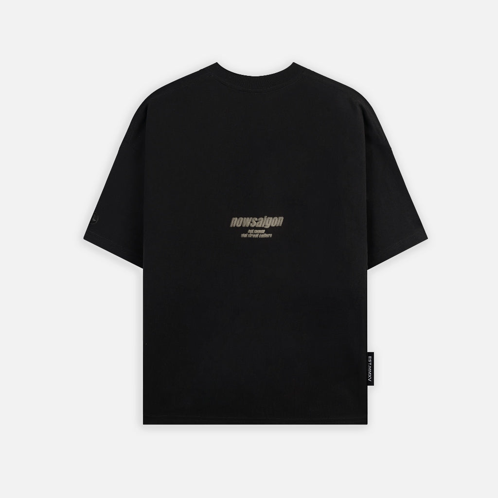 Áo thun NEEDS OF WISDOM Chalk Logo Tee - Black - Local Brand Chính Hãng