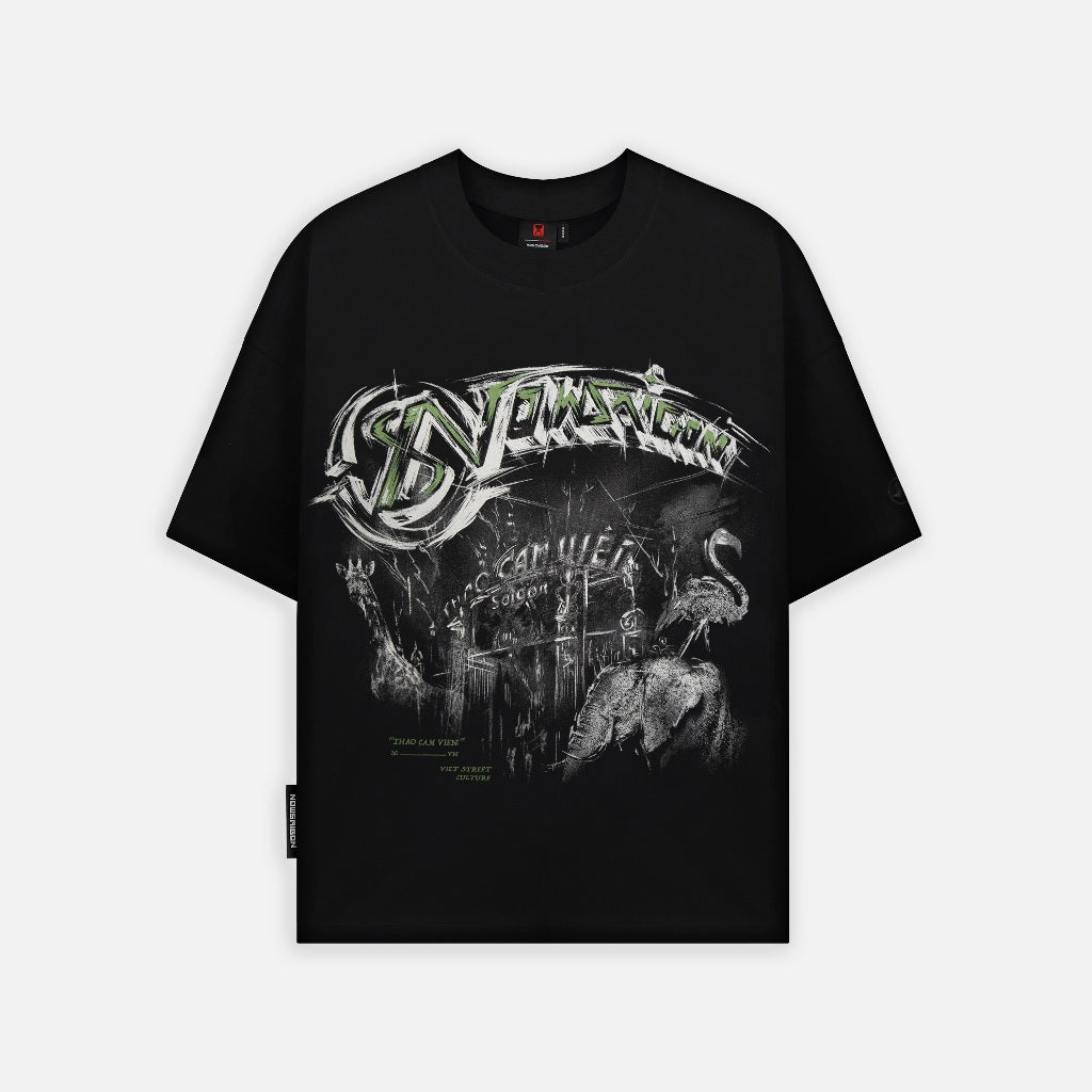 Áo thun NEEDS OF WISDOM Zoo Park Tee - Black - Local Brand Chính Hãng