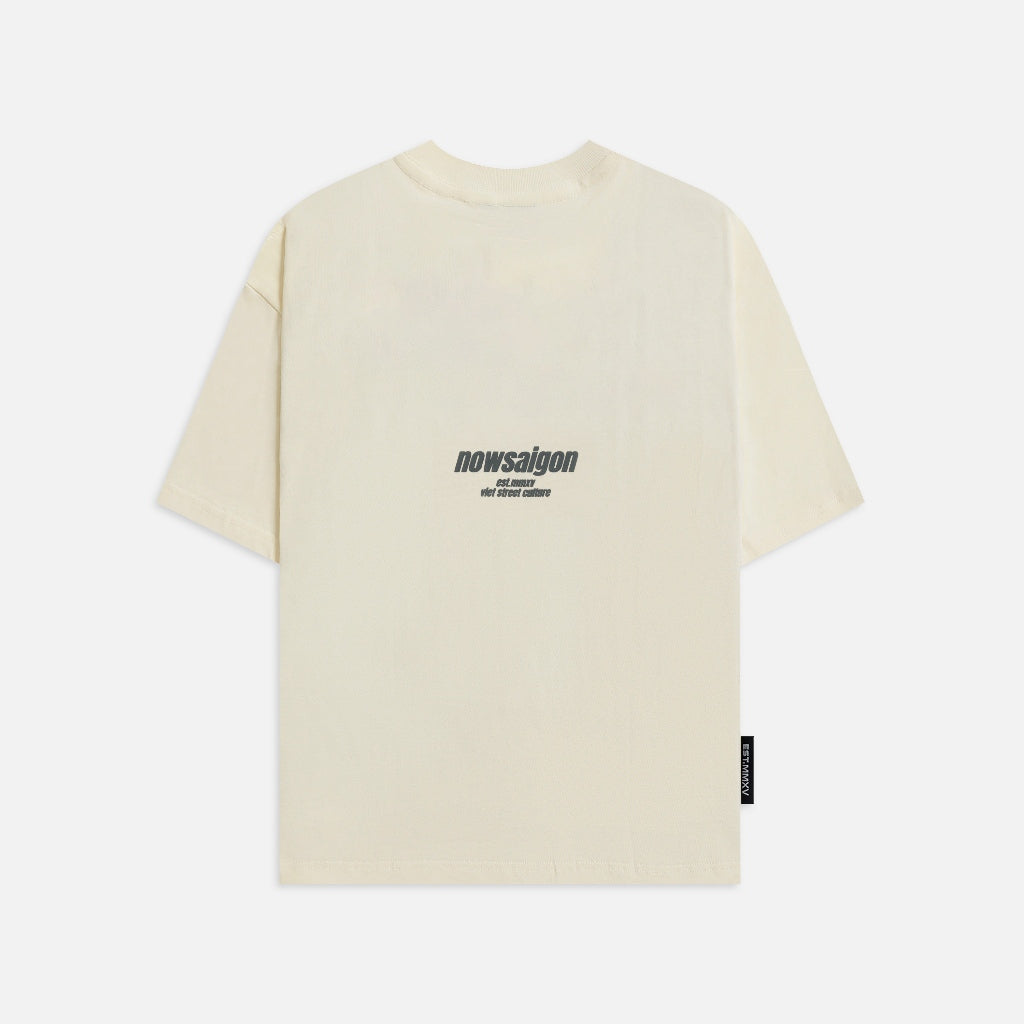 Áo thun NEEDS OF WISDOM Chalk Logo Tee - Cream - Local Brand Chính Hãng