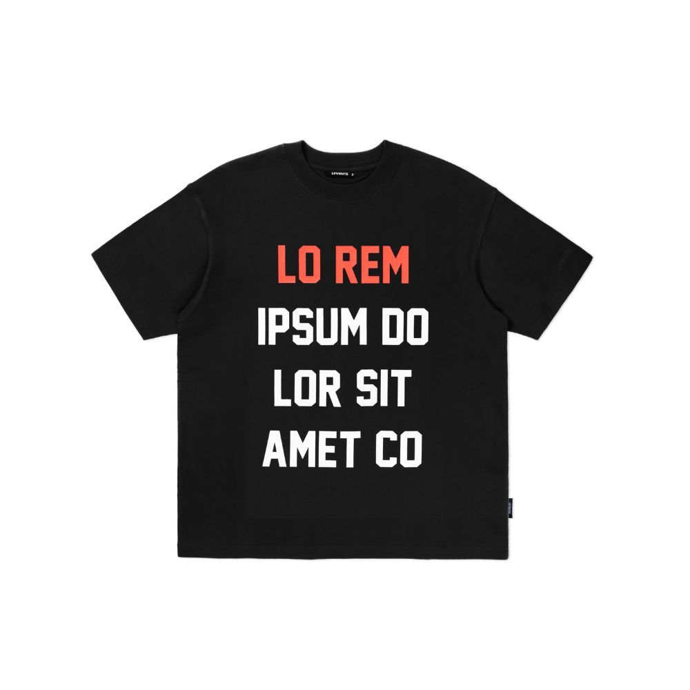 Levents Lo Rem Tee 100% Cotton Unisex Oversized T-shirt