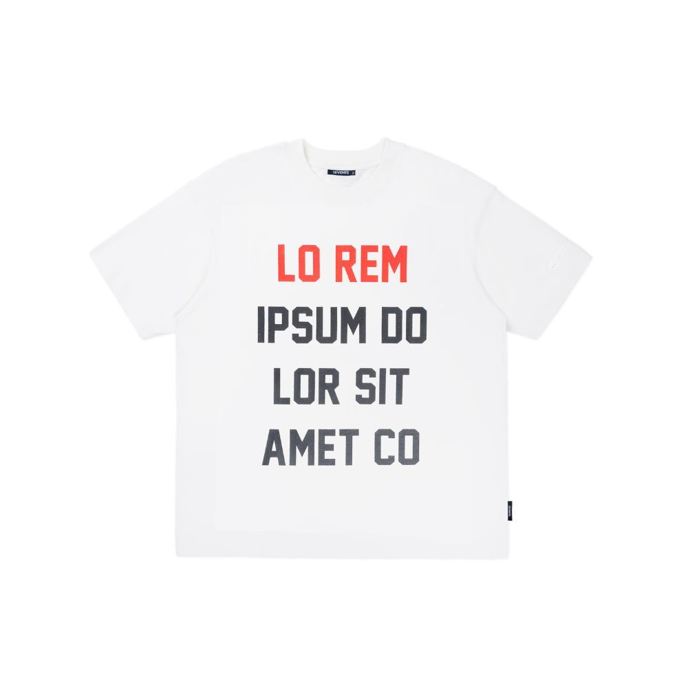 Levents Lo Rem Tee 100% Cotton Unisex Oversized T-shirt