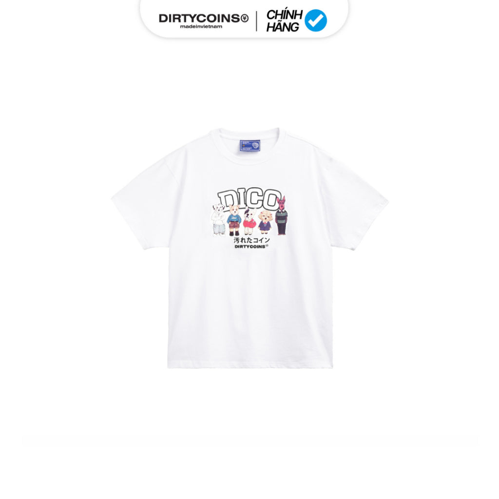 DirtyCoins Puppies Hangouts T-shirt - White